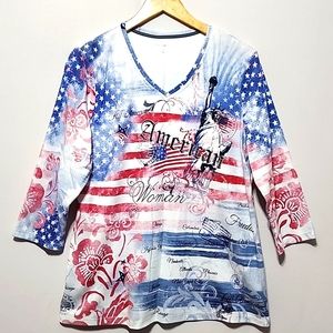 Allison Daley American Woman 3/4 Sleeve Soft Tunic